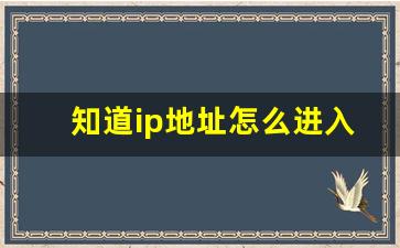 知道ip地址怎么进入摄像头_怎么登录别人家的监控