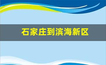 石家庄到滨海新区