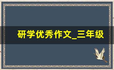 研学优秀作文_三年级研学作文300字