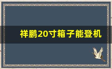 祥鹏20寸箱子能登机吗