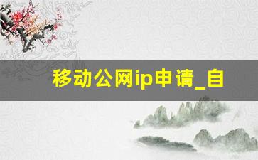 移动公网ip申请_自己搭建公网ip服务器