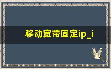 移动宽带固定ip_ip地址设置为192.168.1.110