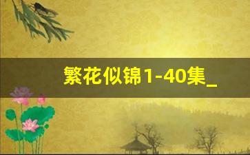 繁花似锦1-40集_繁花似锦剧情介绍电视猫