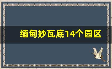 缅甸妙瓦底14个园区老大_中国去妙瓦底抓过人吗