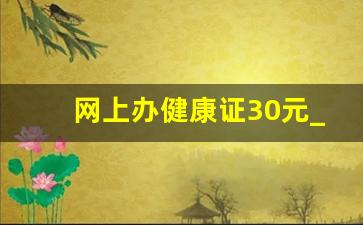 网上办健康证30元_健康体检一般需要多少钱