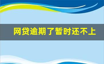 网贷逾期了暂时还不上怎么办_借呗80000逾期2年亲身经历