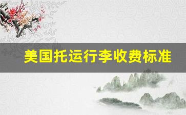 美国托运行李收费标准_国际航班行李托运多少钱一公斤