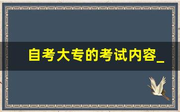 自考大专的考试内容_搞个大专毕业证多少钱