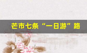 芒市七条“一日游”路线介绍