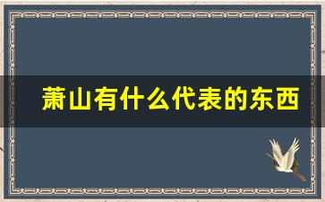 萧山有什么代表的东西