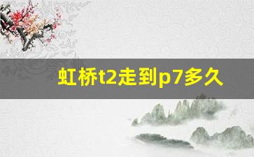 虹桥t2走到p7多久_虹桥机场t2接机p6哪层好