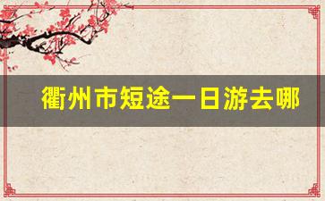 衢州市短途一日游去哪里_衢州门票免费2023