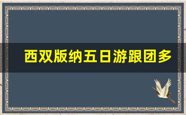 西双版纳五日游跟团多少钱