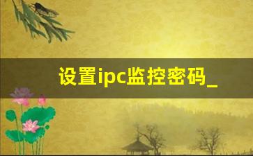 设置ipc监控密码_tp录像机添加海康摄像头