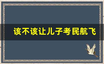 该不该让儿子考民航飞行员_中国民航大学包分配吗