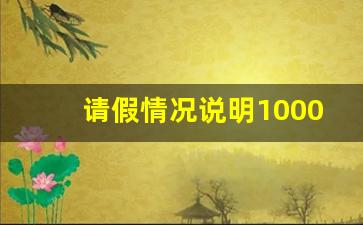 请假情况说明1000字