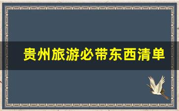 贵州旅游必带东西清单_贵州十大必买零食