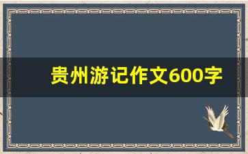 贵州游记作文600字