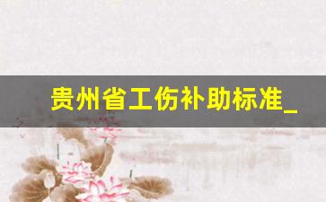 贵州省工伤补助标准_2023年贵州省工伤赔偿项目及待遇