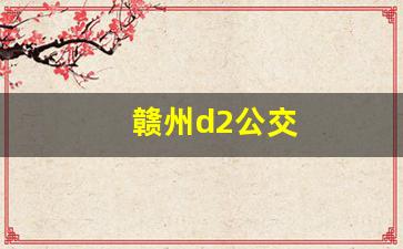 赣州d2公交