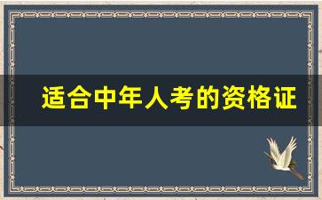 适合中年人考的资格证