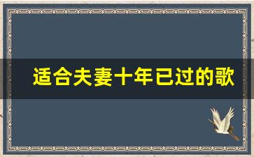 适合夫妻十年已过的歌曲_夫妻恩爱歌曲前十名KTV