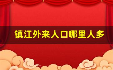 镇江外来人口哪里人多_镇江哪个镇外地人最多