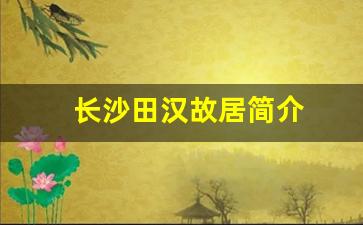 长沙田汉故居简介