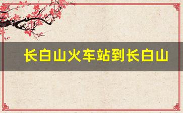 长白山火车站到长白山景区怎么去