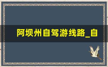 阿坝州自驾游线路_自己开车去九寨沟危险吗