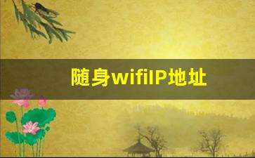 随身wifiIP地址怎么一直在变