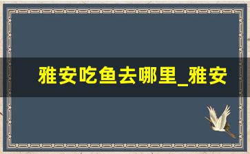 雅安吃鱼去哪里_雅安高速出口那家鱼好吃