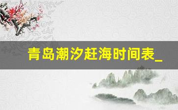 青岛潮汐赶海时间表_青岛红岛潮汐表