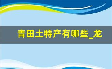 青田土特产有哪些_龙泉十大特产