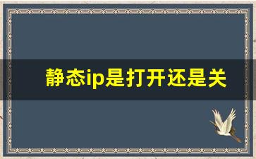 静态ip是打开还是关闭_手机ip地址怎么切换