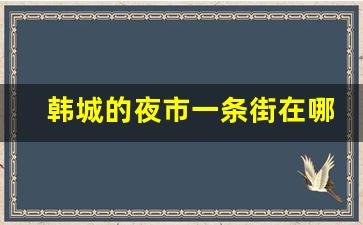 韩城的夜市一条街在哪_韩城小吃都有什么