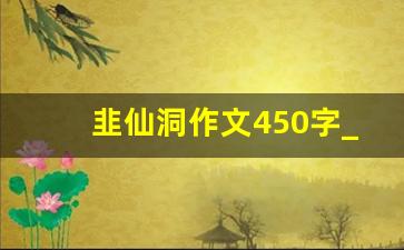 韭仙洞作文450字_写事作文450字