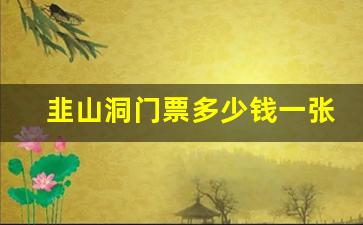 韭山洞门票多少钱一张_凤阳韭山洞和狼巷迷谷门票