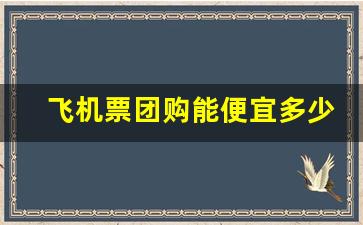 飞机票团购能便宜多少