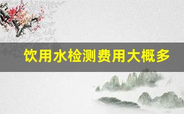 饮用水检测费用大概多少钱_直饮水水质检测标准