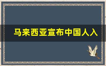 马来西亚宣布中国人入境最新_去马来西亚要小心的