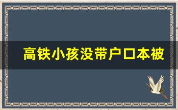 高铁小孩没带户口本被拒_凭户口簿小孩那一页可以坐火车吗