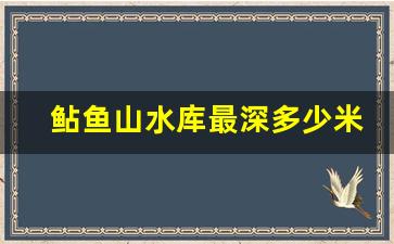 鲇鱼山水库最深多少米_信阳市水库一览表