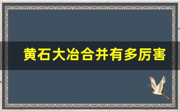 黄石大冶合并有多厉害