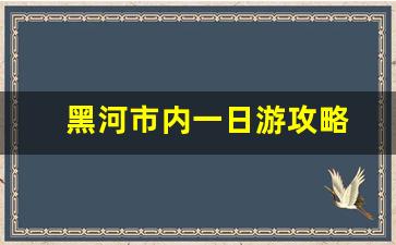 黑河市内一日游攻略