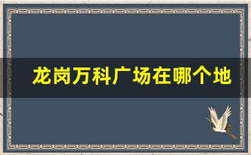 龙岗万科广场在哪个地铁口_龙岗万科地铁站哪个出口